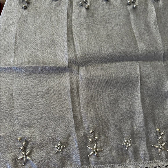 Table Runner Handmade silver table runner floral table runner Home decor - Picture 3 of 4